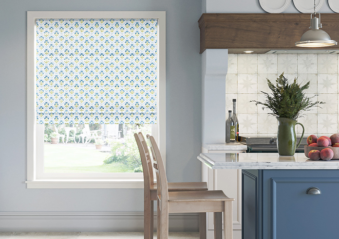 Chatsworth, Blue River - Motorised Roman Blind - Image 3